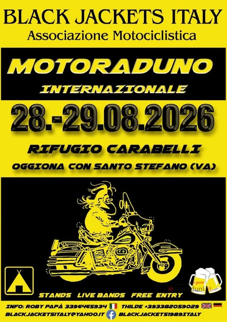 MOTORADUNO INTERNAZIONALE BLACK JACKETS ITALY